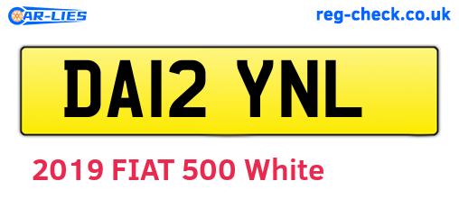 DA12YNL are the vehicle registration plates.