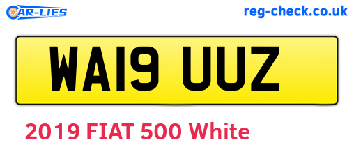 WA19UUZ are the vehicle registration plates.