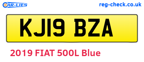 KJ19BZA are the vehicle registration plates.