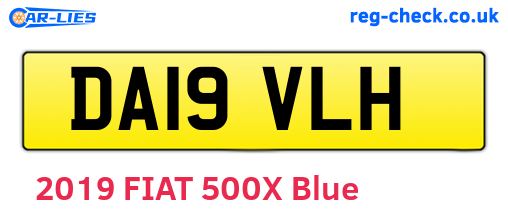 DA19VLH are the vehicle registration plates.