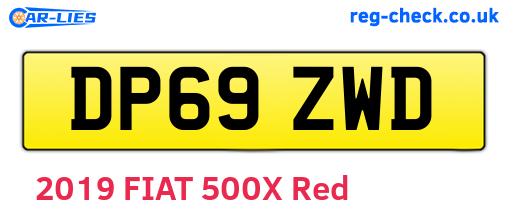 DP69ZWD are the vehicle registration plates.