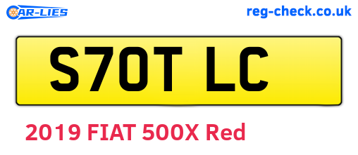 S70TLC are the vehicle registration plates.