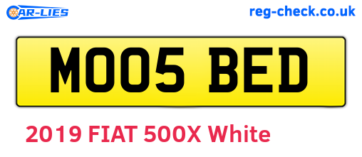 MO05BED are the vehicle registration plates.