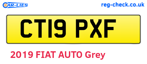 CT19PXF are the vehicle registration plates.
