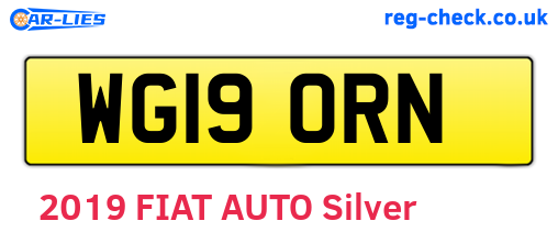WG19ORN are the vehicle registration plates.