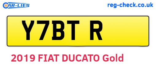 Y7BTR are the vehicle registration plates.