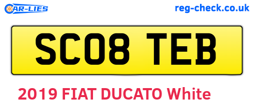 SC08TEB are the vehicle registration plates.