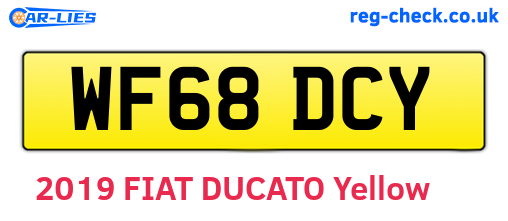 WF68DCY are the vehicle registration plates.