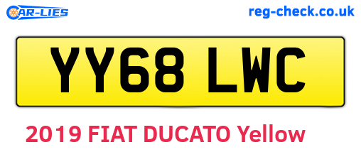 YY68LWC are the vehicle registration plates.