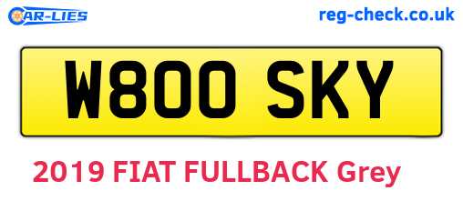 W800SKY are the vehicle registration plates.