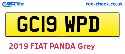 GC19WPD are the vehicle registration plates.