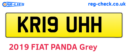 KR19UHH are the vehicle registration plates.