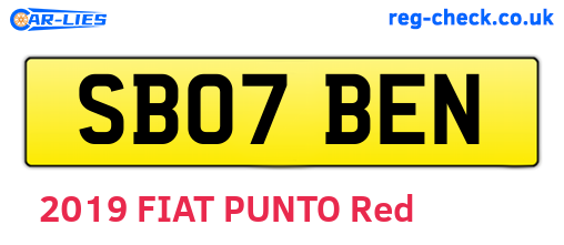 SB07BEN are the vehicle registration plates.