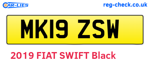 MK19ZSW are the vehicle registration plates.