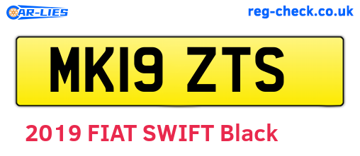 MK19ZTS are the vehicle registration plates.