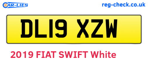 DL19XZW are the vehicle registration plates.