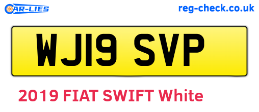 WJ19SVP are the vehicle registration plates.
