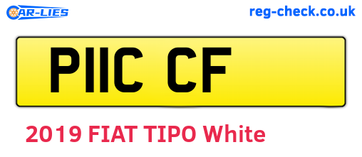P11CCF are the vehicle registration plates.