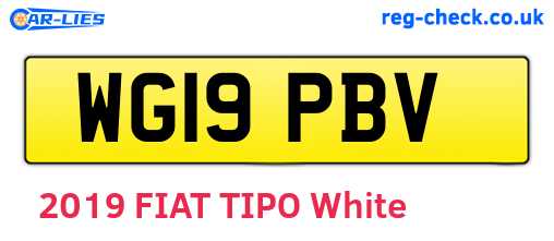 WG19PBV are the vehicle registration plates.