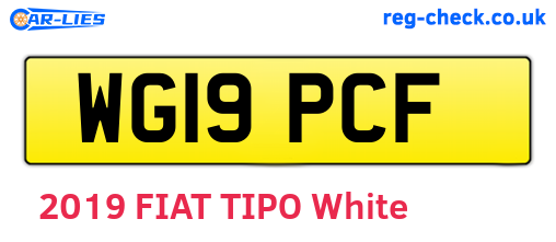 WG19PCF are the vehicle registration plates.