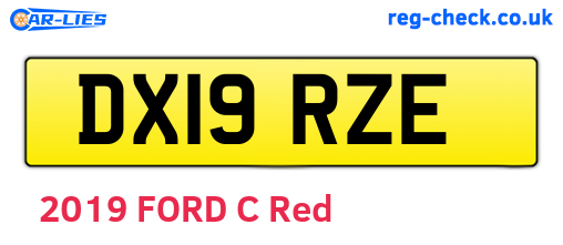 DX19RZE are the vehicle registration plates.