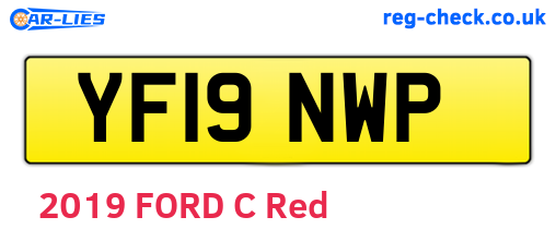 YF19NWP are the vehicle registration plates.