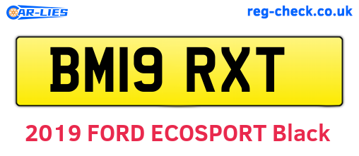 BM19RXT are the vehicle registration plates.
