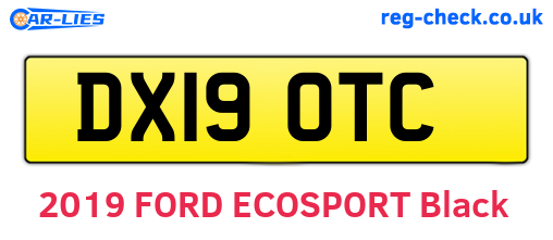 DX19OTC are the vehicle registration plates.