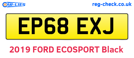 EP68EXJ are the vehicle registration plates.