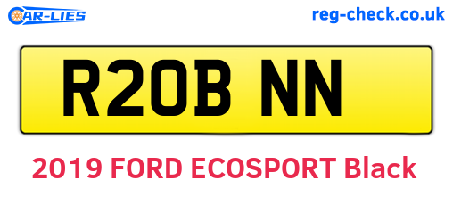 R20BNN are the vehicle registration plates.
