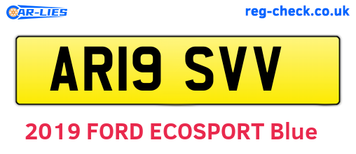 AR19SVV are the vehicle registration plates.