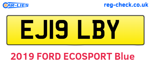 EJ19LBY are the vehicle registration plates.