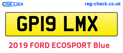 GP19LMX are the vehicle registration plates.