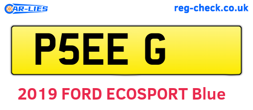P5EEG are the vehicle registration plates.