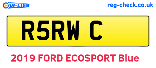R5RWC are the vehicle registration plates.
