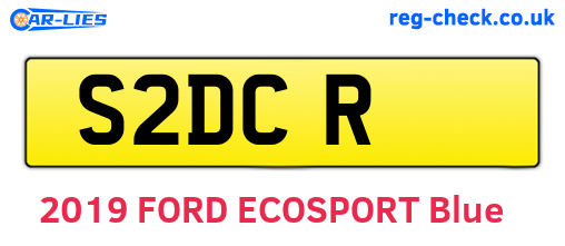 S2DCR are the vehicle registration plates.