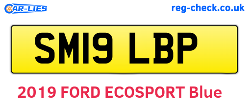 SM19LBP are the vehicle registration plates.