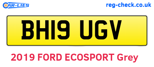BH19UGV are the vehicle registration plates.