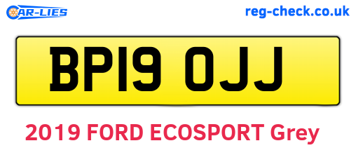 BP19OJJ are the vehicle registration plates.
