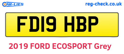 FD19HBP are the vehicle registration plates.