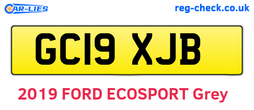 GC19XJB are the vehicle registration plates.