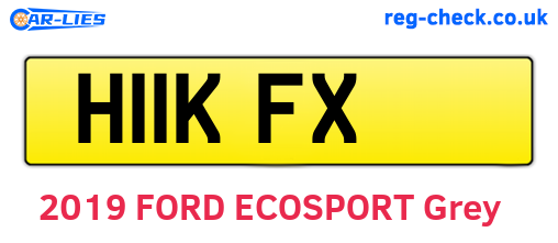 H11KFX are the vehicle registration plates.