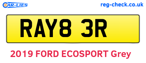 RAY83R are the vehicle registration plates.