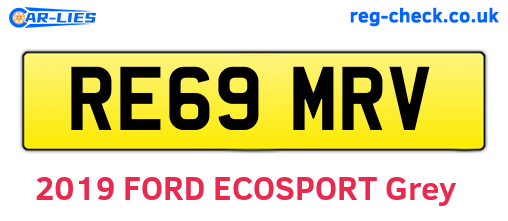 RE69MRV are the vehicle registration plates.