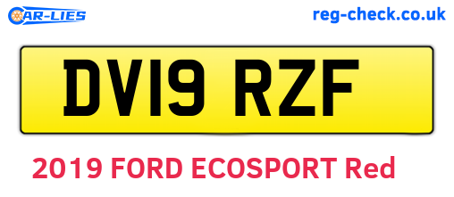DV19RZF are the vehicle registration plates.
