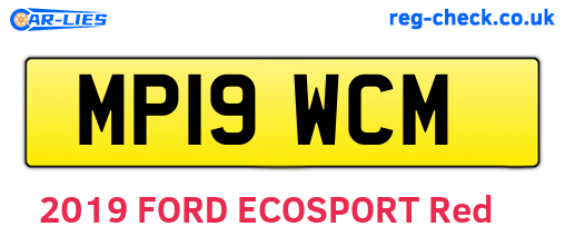 MP19WCM are the vehicle registration plates.