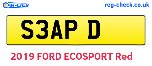 S3APD are the vehicle registration plates.
