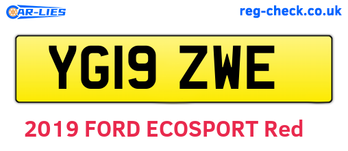 YG19ZWE are the vehicle registration plates.