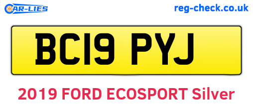BC19PYJ are the vehicle registration plates.