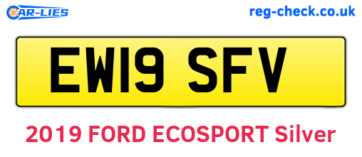 EW19SFV are the vehicle registration plates.